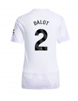 Manchester United Diogo Dalot #2 Venkovní Dres pro Dámské 2025-26 Krátký Rukáv